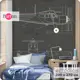 Фотообои на стену флизелиновые 3d Детские для подростка Самолет Чертеж 200x270 см Bartonwall K273
