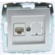 Розетка компьютерная встраиваемая Mono electric Despina-Larissa 500-002105-125 RJ45 Cat 6 цвет серебро