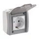 Розетка накладная Mono electric Octans 154-020007-117 с заземлением цвет серый