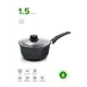 Ковш кухонный с крышкой 1.5 л Victoria P09 алюминий цвет черный