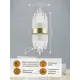 Настенный светильник Arte perfetto luce 43-2b-140-a1-bs цвет жёлтый/золотой