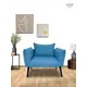 Кресло Cityhd Неаполь 84x76x67 см велюр цвет синий