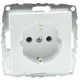 Розетка встраиваемая Mono electric Despina-Larissa 500-001921-117 с заземлением цвет белый