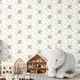 Обои флизелиновые Decoracion Бурундуки в цветочках 1 м белые 7103902-vinil-280x100x4