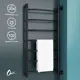 Полотенцесушитель водяной лестница Onix Orion Black Right 50x100 см 1/2" нержавеющая сталь цвет черный матовый