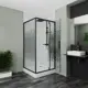 Душевой уголок Bauedge Stil SB0032B квадрат 90x90см черный профиль эффект стекла прозрачный