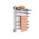 Полотенцесушитель водяной с полкой лестница Zigzag F Ultra 40x60 см 1/2" нержавеющая сталь цвет серебро