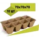 Блок торфяныx горшков Лето 10 кассет по 8 ячеек 70 x 70 x 70 мм