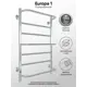 Полотенцесушитель водяной лестница Indigo Europe1 53.2x80 см 1/2" нержавеющая сталь цвет серебро