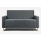 Раскладной диван Divan.ru Маре 142x79x90 см велюр цвет тёмно серый