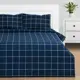 Комплект постельного белья Этель Клетка бязь семейный наволочки 50 x 70- 2 шт цвет синий
