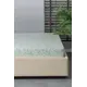 Простыня Cassia Эмине 160x200 см сатин на резинке цвет зеленый
