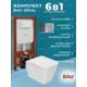 Комплект BAUEDGE 6 в 1: инсталляция IDEAL E458103-OWLT190403-E00113 унитаз безобод. OWL Vatter Ruta-H mini 49x34 быстросьём. сиденье кнопка Round