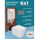 Комплект BAUEDGE 6 в 1: инсталляция IDEAL E458103-OWLT190403-E00114 унитаз безобод. OWL Vatter Ruta-H mini 49x34 быстросьём. сиденье кнопка Round
