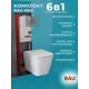 Комплект BAUEDGE 6 в 1: инсталляция PRO Q111300-OWLT190403-01.02.19 унитаз безободковый OWL Vatter Ruta-H mini 49x34 быстросъём. сиденье кнопка BASIC