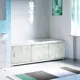Экран под ванну Alavann Elegant ALV0928006 150 см раздвижной на алюминиевом профиле, 3 дверцы цвет чёрный мрамор