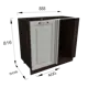 Напольный шкаф МС Ницца 1 дверь 99x81.60x57.40 см фасад серый МДФ каркас серый дуб ЛДСП Сурская Мебель ММК-00017791