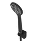 Душевой комплект Dorff Comfort D0208000BL лейка 100мм, шланг с защитой от перекручивания 1500 мм с держателем цвет черный