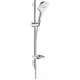 Душевая система HANSGROHE HG Raindance Select E 120 3jet со штангой 65 см и мыльницей цвет белый/хром