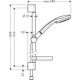 Душевая система HANSGROHE HG Croma 100 Multi со штангой 65 см и мыльницей цвет хром