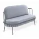 Диван прямой Sheffilton Sht-sf8 4304268602 154x90x64 см велюр цвет стальной серый/графит муар