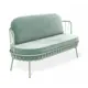 Диван прямой Sheffilton Sht-sf8 4304268601 154x90x64 см велюр цвет нежная мята/мятный