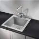 Мойка для кухни врезная Granula GR-4201 49x41.5 см глубина чаши 19.5 см кварц цвет алюминий, серый металлик