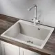 Мойка для кухни врезная Granula GR-6001 52x60 см глубина чаши 20 см кварц цвет серый