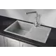 Мойка для кухни врезная Granula GR-7804 50x78 см глубина чаши 20 см кварц цвет алюминий, серый металлик