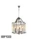Светильник подвесной Ilamp Qeens P9501-4-nic 4 лампы 6.29 м² цвет прозрачный, никель
