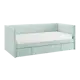 Кровать с ящиками Mebelson Твикс 212x78x101 см велюр цвет мятный 171562.2764_СПБ2