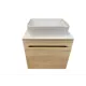 Тумба под раковину подвесная Sintesi STL.W7014_SIN-LVB-APP-401 60см с раковиной цвет белый