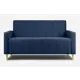 Раскладной диван Divan.ru Маре 142x79x90 см велюр цвет синий УТ-00010727