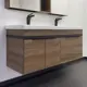 Тумба под раковину напольная Comforty 00-00017178 125см цвет темно-коричневый, с раковиной