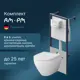 Инсталляция с унитазом комплект AM.PM Spirit V2.0 IS70231.701700 безободковый, шумоизоляция, механическая кнопка ProC S матовый хром