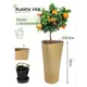 Кашпо Crater stone Planta vita d 30 см 56 см 14 л пластик бежевый