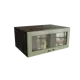 Навесной шкаф МС Ницца верхний горизонтальный со стеклом 80x35.80x31.80 см фасад светло-зеленый МДФ каркас дуб ЛДСП Сурская Мебель