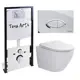 Комплект инсталляция и безободковый унитазом TONI ARTI TA-01+TA-1900+TA-0051-АР Russi с клавишей Freto с сиденьем с микролифтом