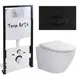 Комплект инсталляция и безободковый унитазом TONI ARTI TA-01+TA-1900T+TA-0054-АР Russi торнадо, с клавишей Freto с сиденьем с микролифтом