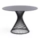 Кухонный стол круглый Tetchair Bertoia 110x110 см металл/стекло цвет черный