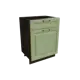 Напольный шкаф МС Ницца с 1 дверью и ящиком 60x81.60x47.80 см фасад светло-зеленый МДФ каркас дуб ЛДСП Сурская Мебель