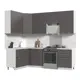 Кухонный гарнитур со столешницей 3.8 см Стендмебель Катрин 190x237x60 см ЛДСП цвет белый/муссон