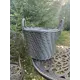 Кашпо 0065612 d 34 см 26 см 12 л искусственный ротанг серый/серебристый