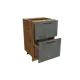 Напольный шкаф 50x81.60x47.80 см с 2 ящиками фасад серый дуб ЛДСП каркас дуб вотан ЛДСП Сурская Мебель