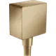Шланговое подсоединение с клапаном обратного тока Hansgrohe Fixfit Square 26455140, цвет бронза