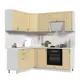 Кухонный гарнитур Стендмебель МоденаКГ160-200БДВ 200x217x60 см ЛДСП цвет дуб ваниль