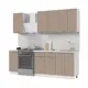 Кухонный гарнитур Стендмебель Ксения со столешницей Лён 180x217x60 см ЛДСП цвет капучино УТ000510605