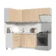 Кухонный гарнитур Стендмебель КсенияКГ120-160БВГ 160x217x60 см ЛДСП цвет ванильный
