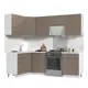 Кухонный гарнитур Стендмебель КсенияКГ140-180БКМ 180x217x60 см ЛДСП цвет капучино