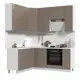 Кухонный гарнитур Стендмебель Ксения со столешницей Лён 160x200x237x60 см ЛДСП цвет капучино